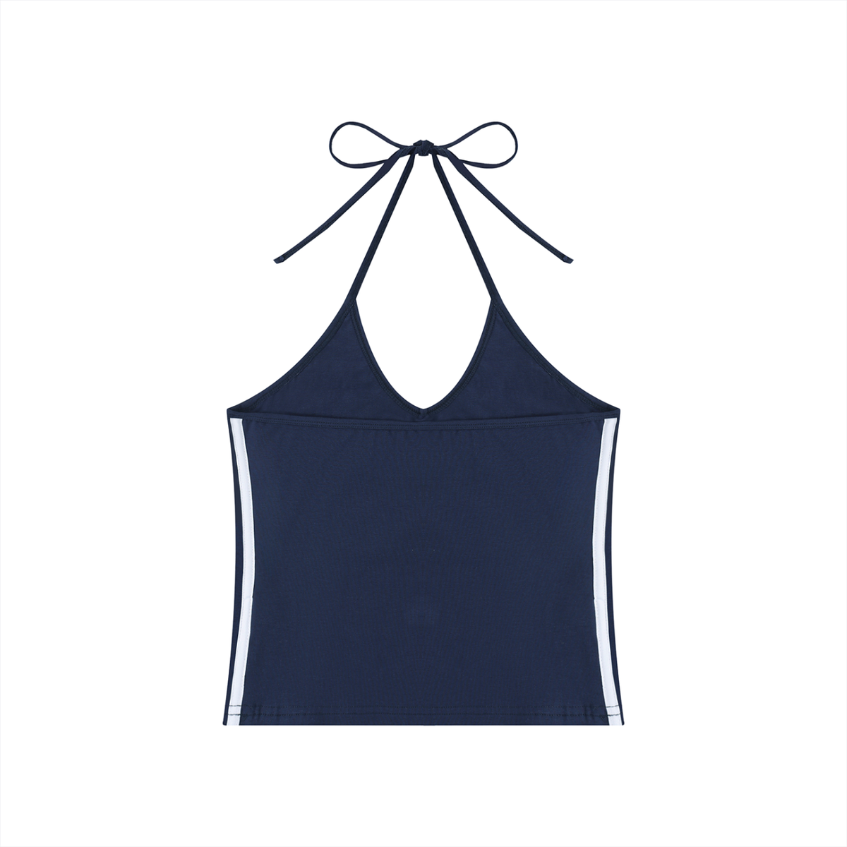 Women's Color Block Halter Crop Tank Top