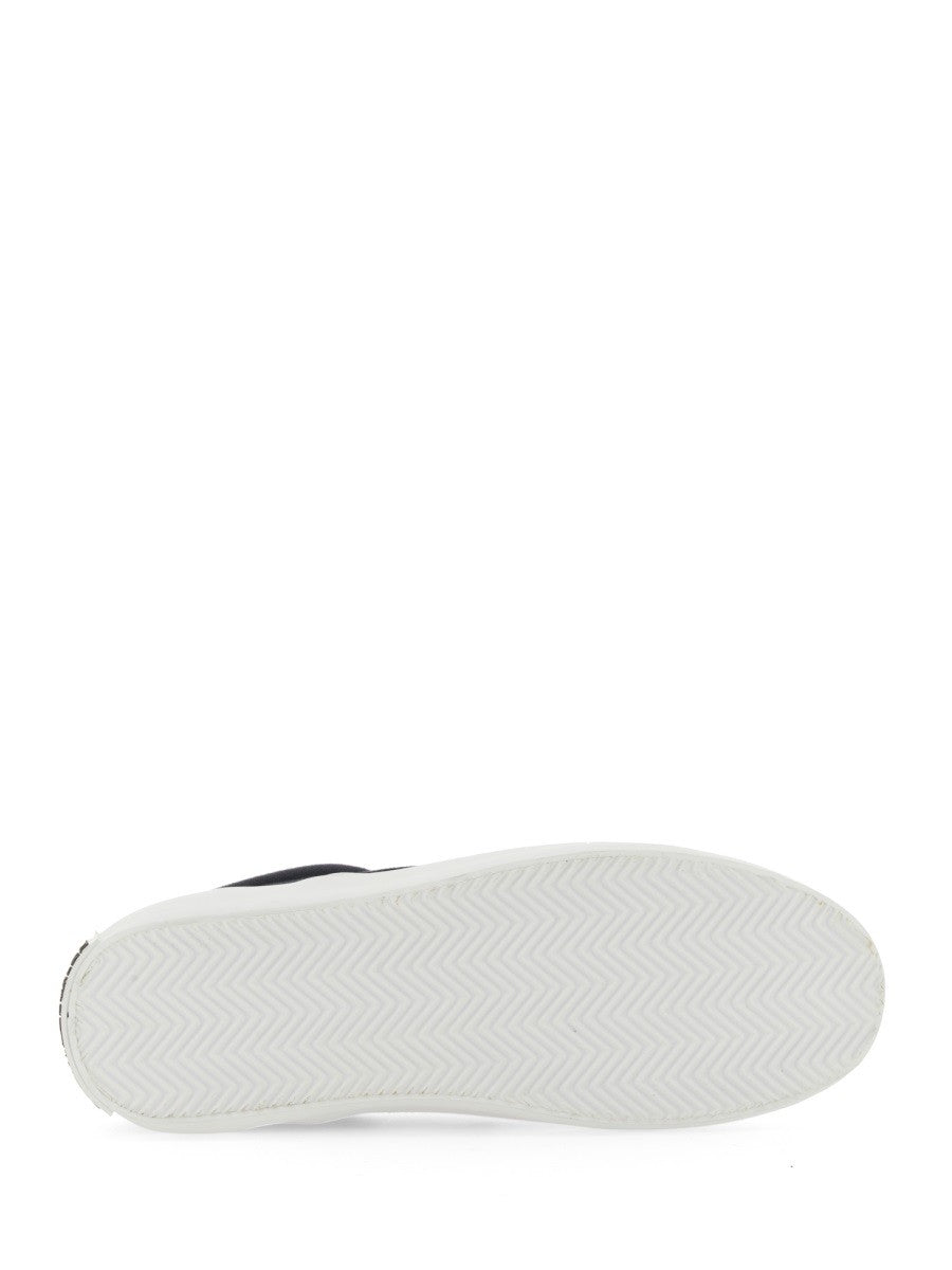 Vulkaniserade slip-ons med fågeltryck