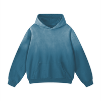 Heavyweight Sunfade Oversized Hoodie Gray Green