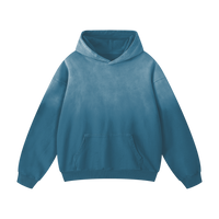 Heavyweight Sunfade Oversized Hoodie Gray Green