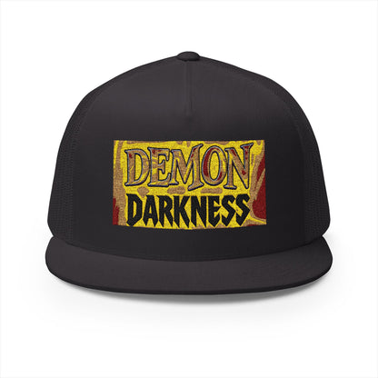 Demon Darkness Broderad Truckerkeps med 5 Paneler