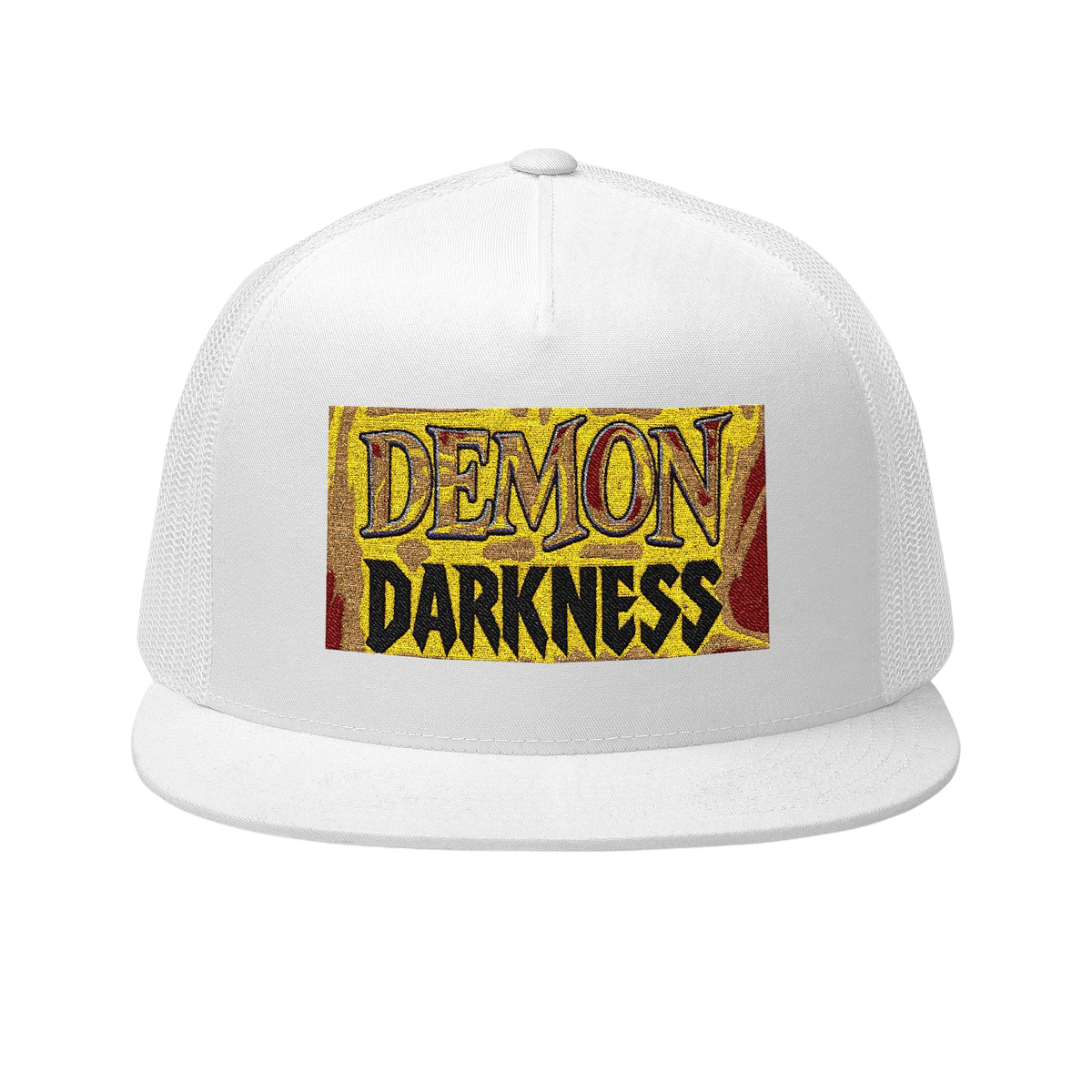Demon Darkness Broderad Truckerkeps med 5 Paneler