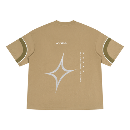 Unisex Color Block V-Neck T-Shirt