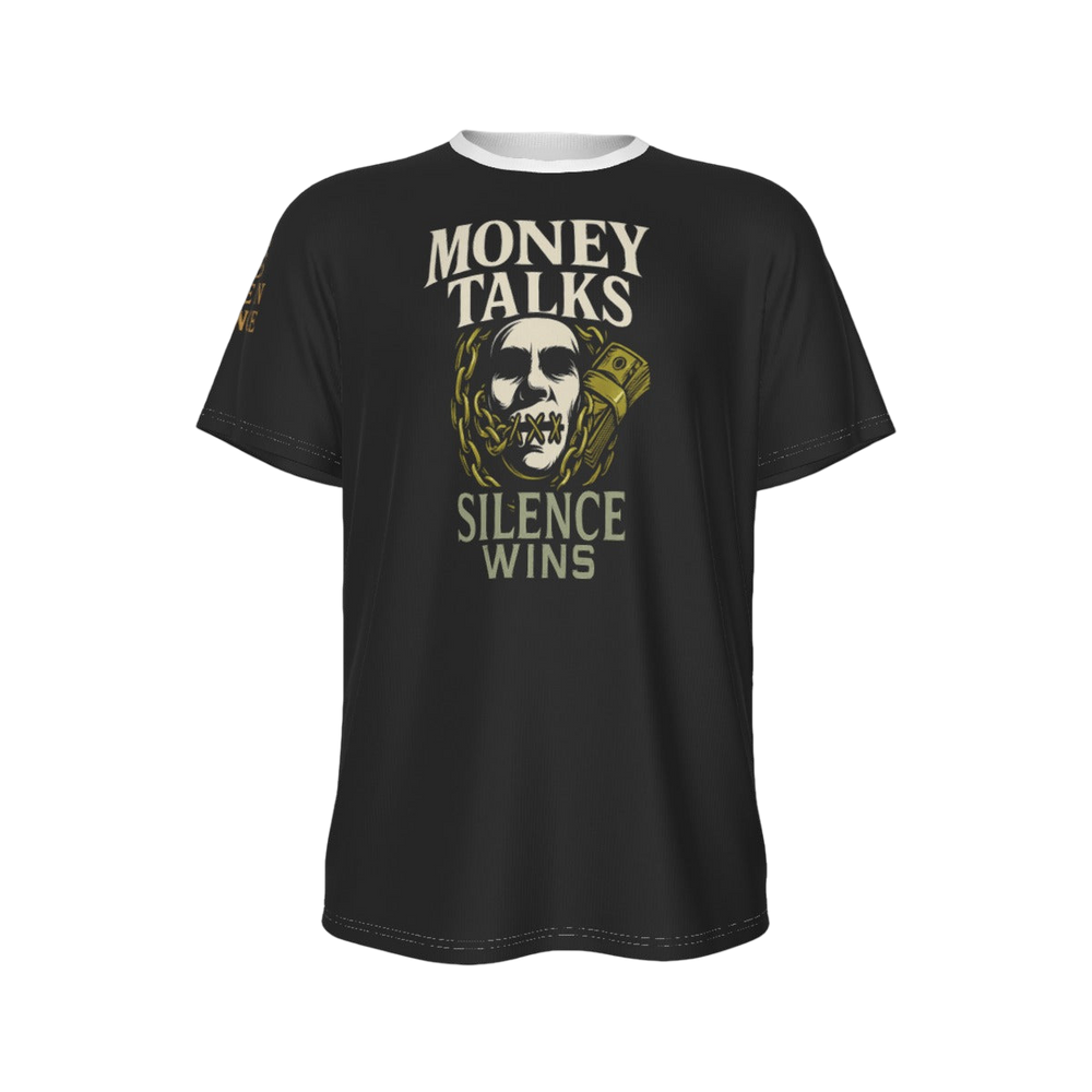 Money Talks, Silence Wins" Bold Graphic Tee