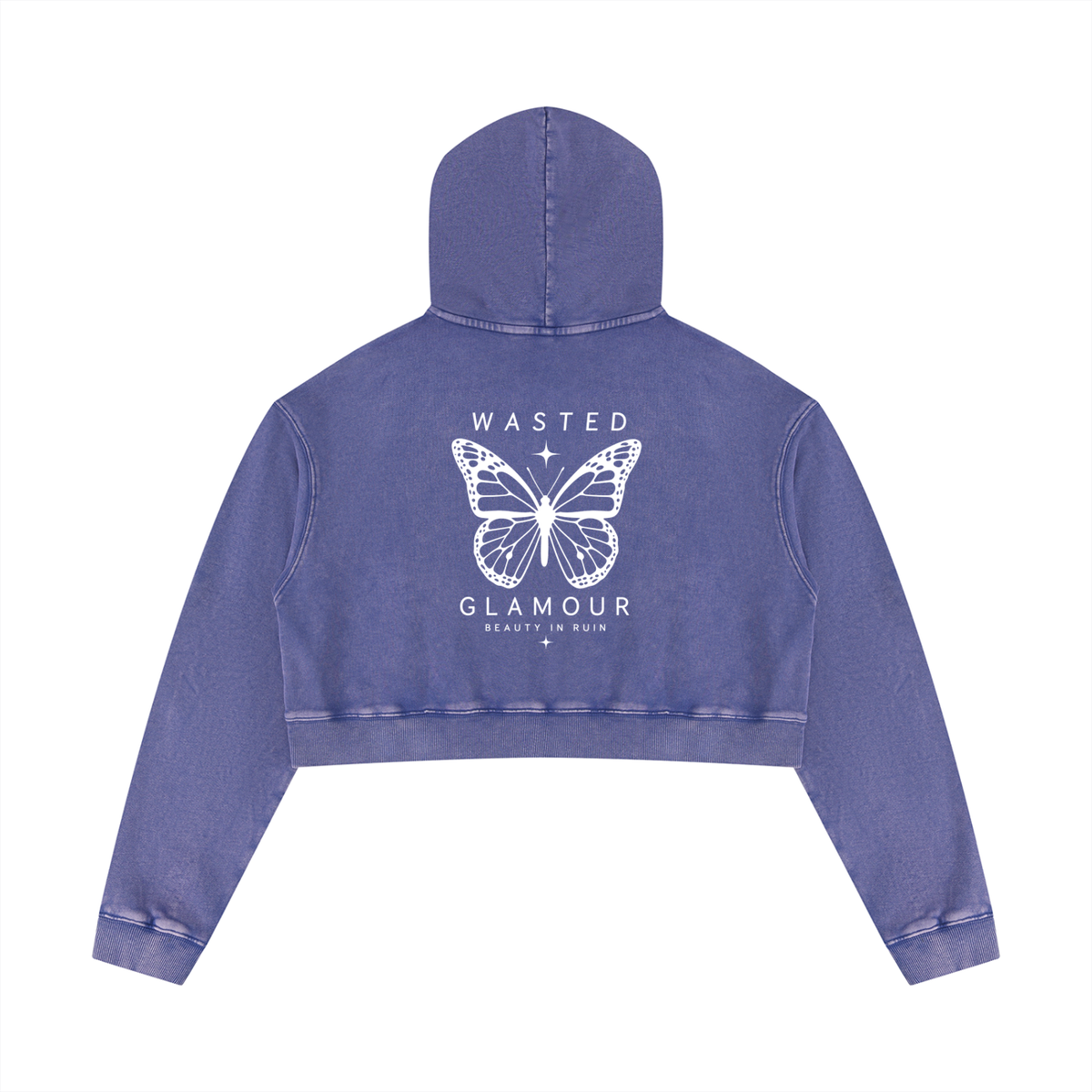 Women’s Mineral Washed Crop Hoodie
