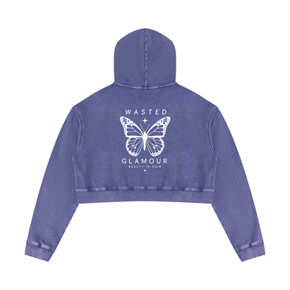 Women’s Mineral Washed Crop Hoodie