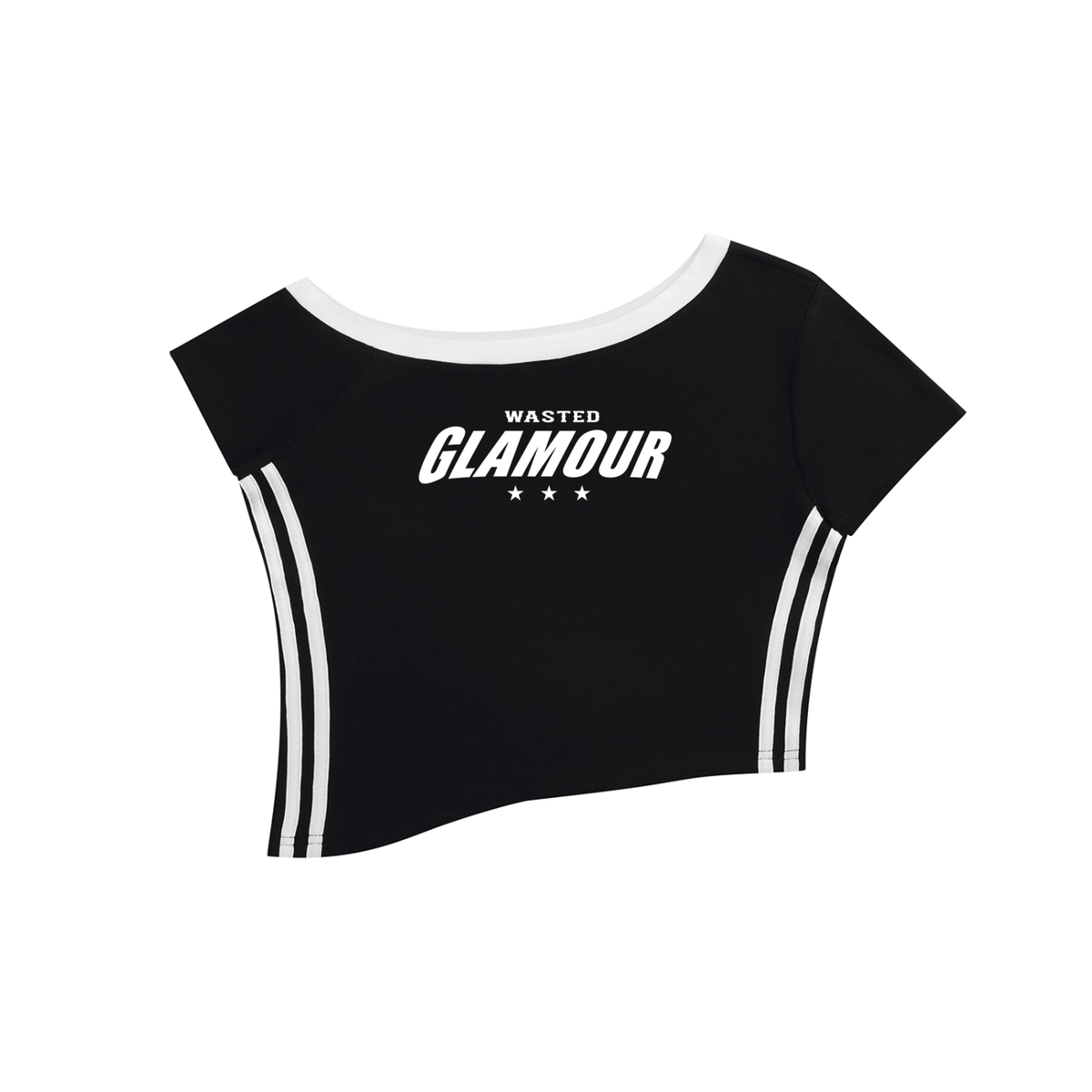 Women's Color Block Off-the-Shoulder T-Shirt