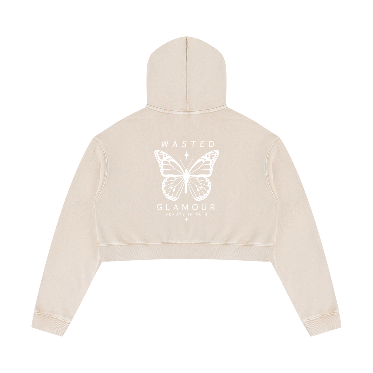 Women’s Mineral Washed Crop Hoodie