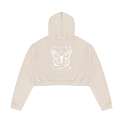 Women’s Mineral Washed Crop Hoodie