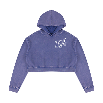 Women’s Mineral Washed Crop Hoodie