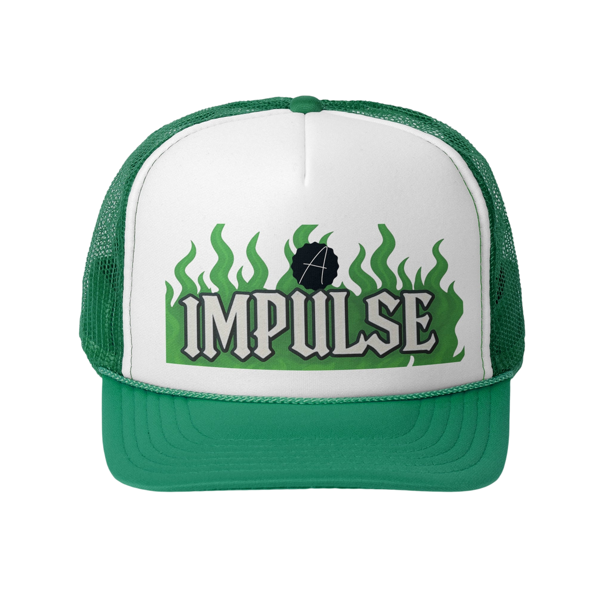 Green Flame Impulse Trucker-keps