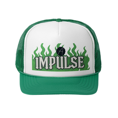 Green Flame Impulse Trucker-keps