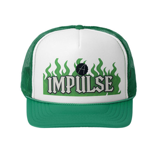Green Flame Impulse Trucker-keps