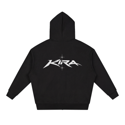 Unisex Loose Solid Full Zip Hoodie - hover