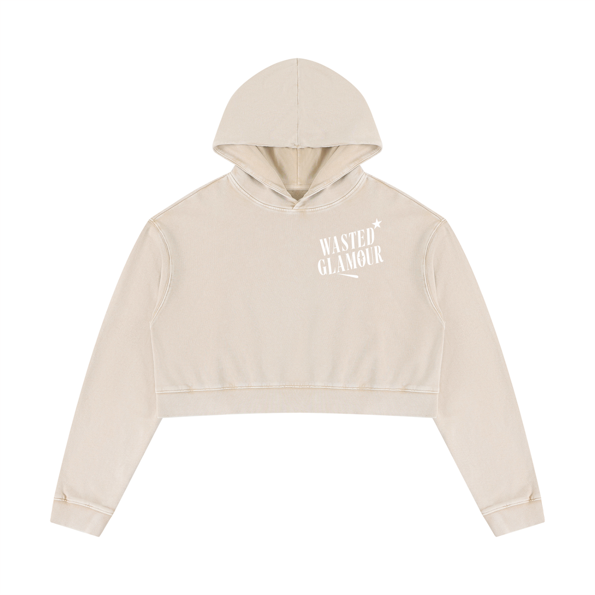 Women’s Mineral Washed Crop Hoodie
