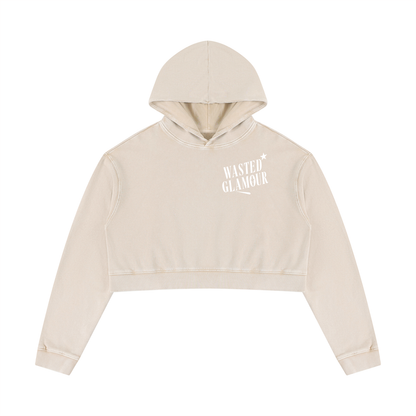 Women’s Mineral Washed Crop Hoodie
