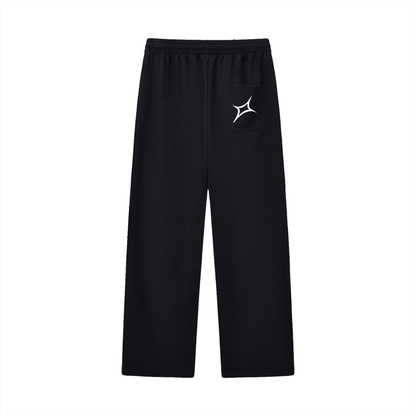 Curved Stripe Straight Sweatpants