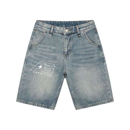 Men's Vintage Wash Denim Shorts