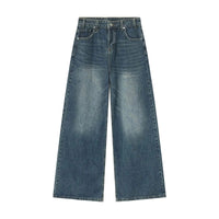 BLÅ TVÄTTADE BAGGY JEANS