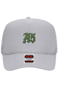 A5 Streetwear Trucker Hat – Vintage GRAY Snapback Cap - Silver Gray / One Size