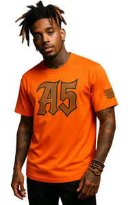 A5 Unisex Streetwear Mesh Jersey – Orange