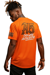 A5 Unisex Streetwear Mesh Jersey – Orange