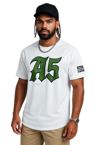 A5 Unisex Streetwear Mesh Jersey – White