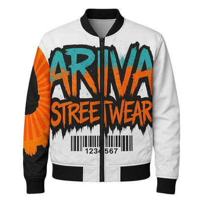 ARIVA Graffiti Streetwear Bomber Jacket - XS / Multi Color