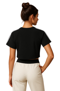 Ariva Streetwear Angel Wings ‘A’ Black Cropped Tee