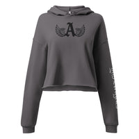 Ariva Streetwear ’Winged A’ Cropped Hoodie – Storm Grey Edition