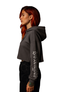 Ariva Streetwear ’Winged A’ Cropped Hoodie – Storm Grey Edition