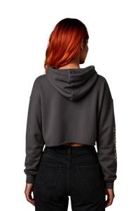 Ariva Streetwear ’Winged A’ Cropped Hoodie – Storm Grey Edition