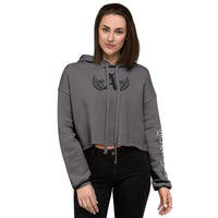 Ariva Streetwear ’Winged A’ Cropped Hoodie – Storm Grey Edition