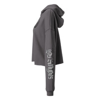Ariva Streetwear ’Winged A’ Cropped Hoodie – Storm Grey Edition