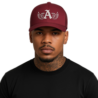 Ariva Streetwear “Winged A” Trucker Cap – Cranberry Edition