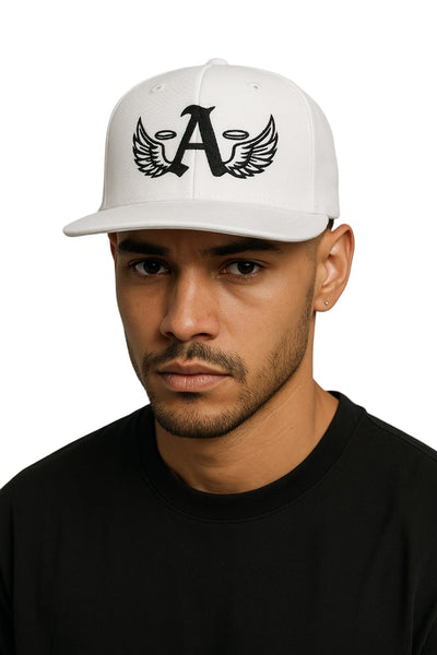 Ariva Streetwear “Winged A” Trucker Cap –  Snow White - hover