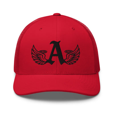 Ariva Streetwear “Winged A” Trucker Cap –  Solid Red Edition