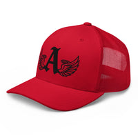 Ariva Streetwear “Winged A” Trucker Cap – Solid Red Edition