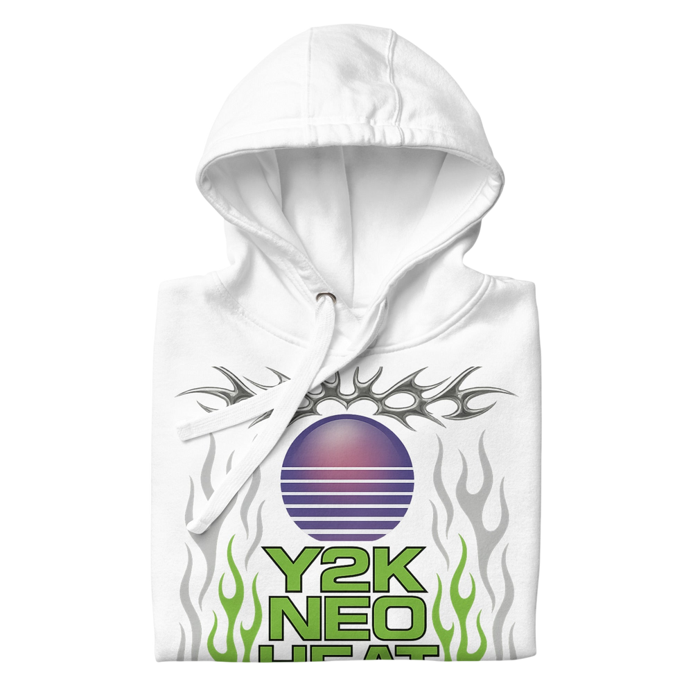 Arivastreetwear Y2K Neo Black Hoodie - White / S