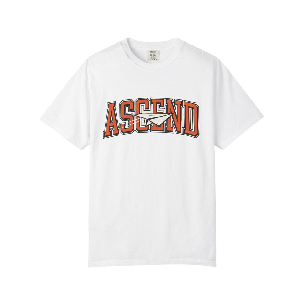 ASCEND White Graphic Tee - White / S