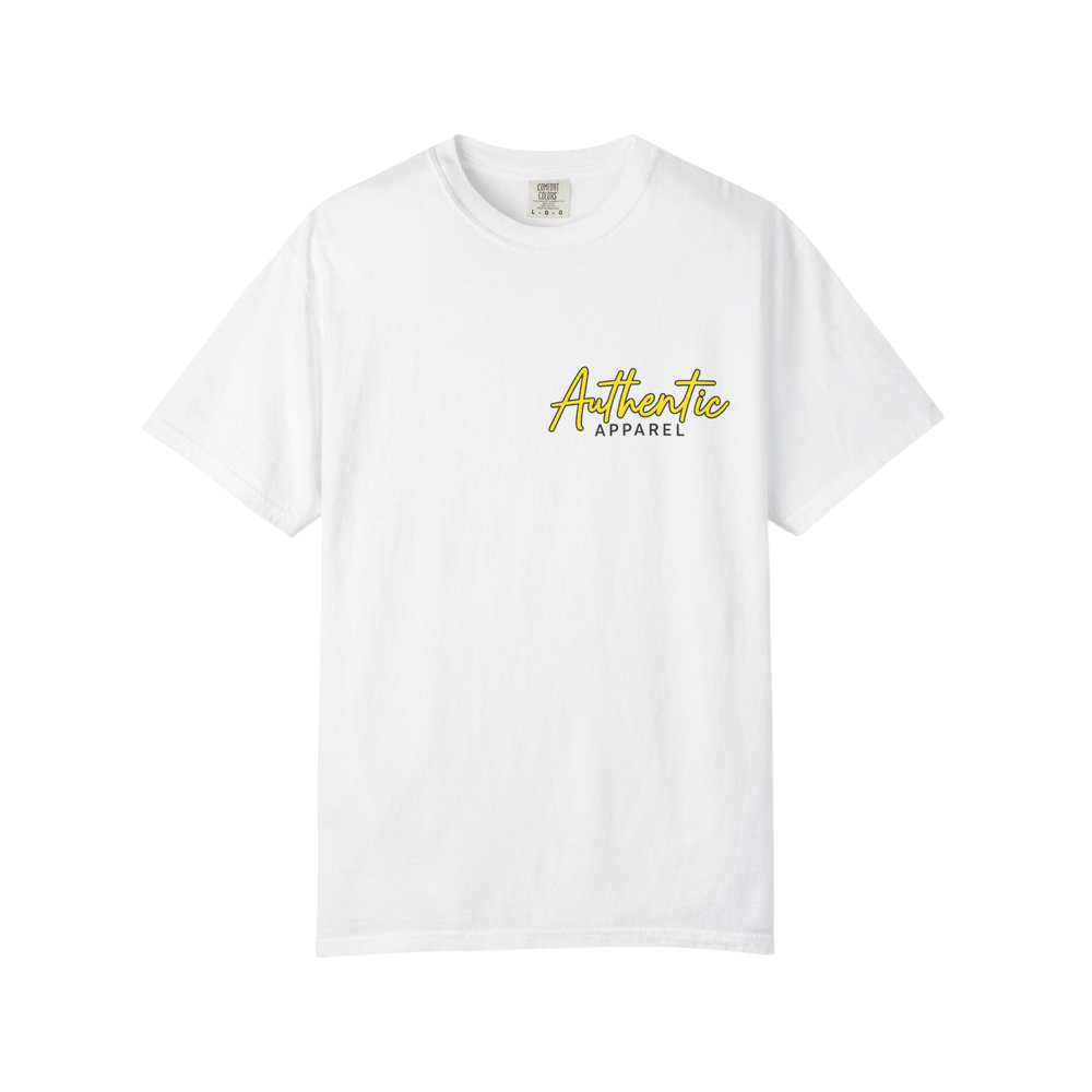 Authentic Apparel White Graphic Tee - White / S