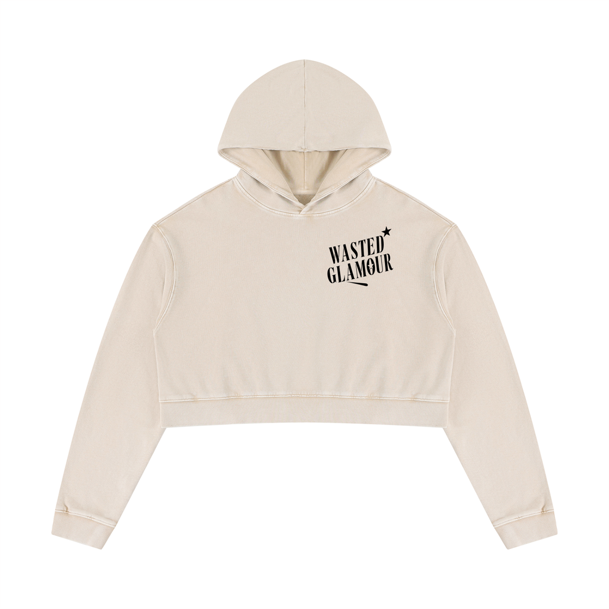 Women’s Mineral Washed Crop Hoodie