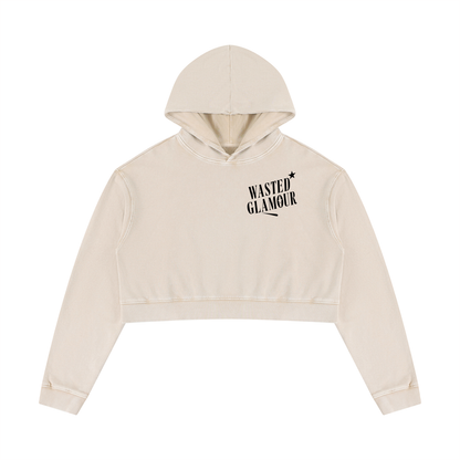 Women’s Mineral Washed Crop Hoodie