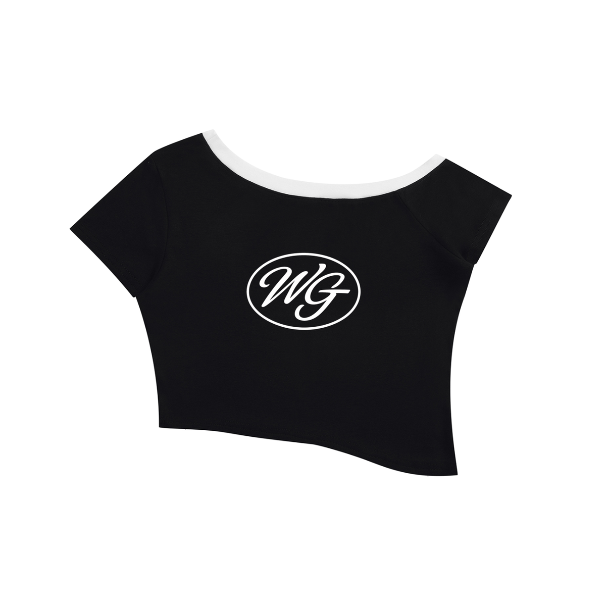 Women's Color Block Off-the-Shoulder T-Shirt