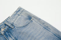 Light blue denim jeans.