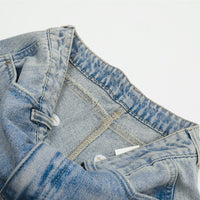 Light wash denim jacket.