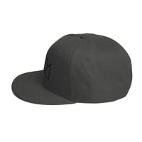 Gray flat-brimmed cap styled in Black and Purple Crown Snapback Hat for streetwear fans