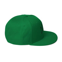 Green flat-brimmed cap featured in Black and Purple Crown Snapback Hat for streetwear style