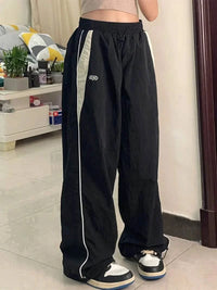 Black Wide Leg Cargo Trousers Women - black / M - Women’s Cargo Pants