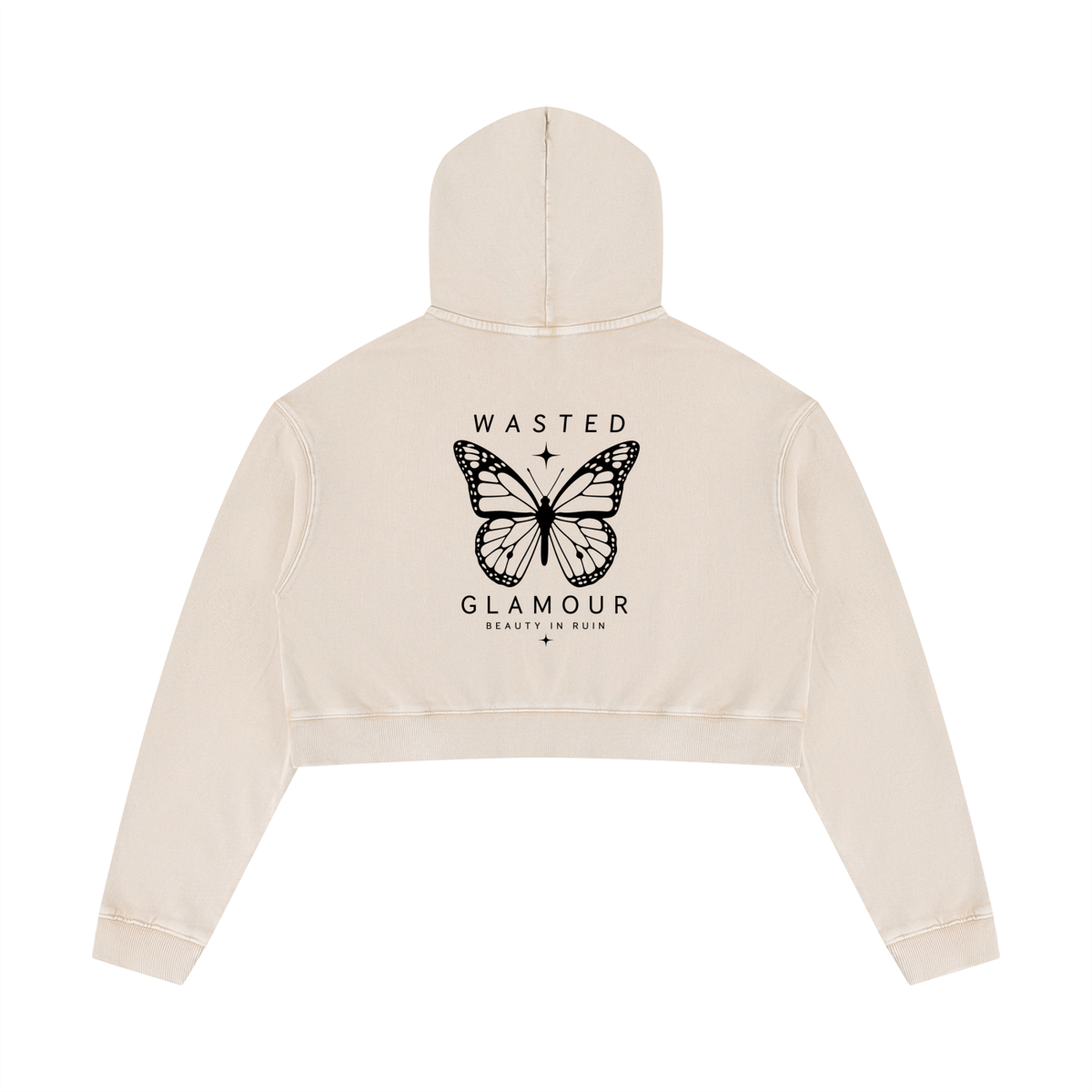 Women’s Mineral Washed Crop Hoodie